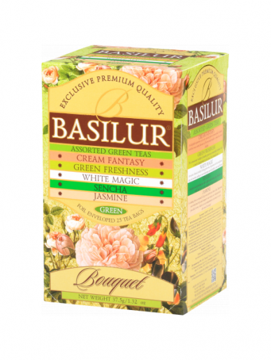 Arbatų rinkinys Basilur Bouquet pakeliais 25vnt. x 1,5 g