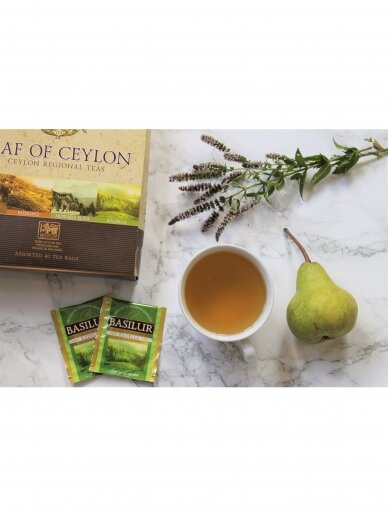Juodoji ir žalioji arbata pakeliais, rinkinys Basilur "Leaf of Ceylon'' black & green tea assorted  40 EN 2