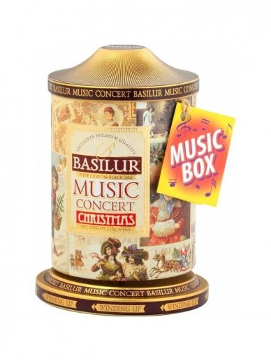 Kalėdinė juodoji arbata muzikos dėžutėje Basilur MUSIC CONCERT CHRISTMAS 100 g