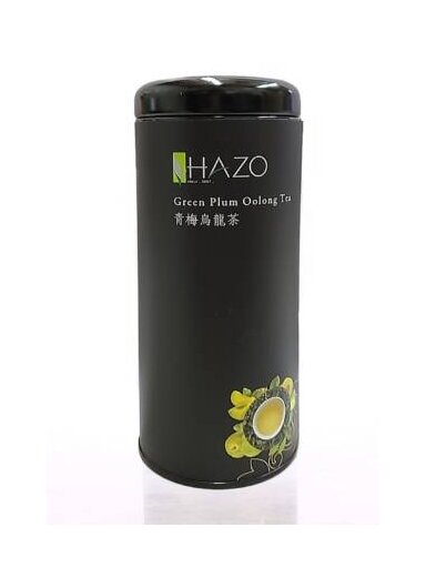 Žalioji arbata HAZO - Oolong Green Plum 100g. (metal) Žalioji arbata HAZO - Oolong Green Plum 100g. (metal)
