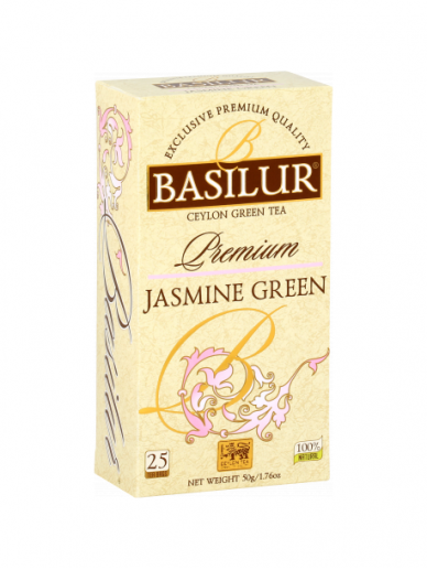 Žalioji arbata su jazminais Basilur PREMIUM collection «JASMINE» 25vnt.